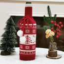 Year Knitting Merry Christmas Wine Bottle Cover Xmas Decorations Stoppers Bag