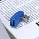 90 Degree USB3.0 Male to USB3.0 Female Adapter Wire Connector(Left)