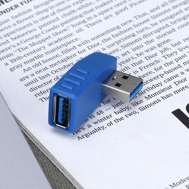 90 Degree USB3.0 Male to USB3.0 Female Adapter Wire Connector(Left)