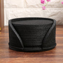 10pcs Round Felt Cup Mats Coasters Heat Resistant Coffee Tea Pad (A Black)