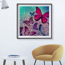 Full Square Drill Mosaic Poster 5D DIY Diamond Painting Color Butterfly Kit