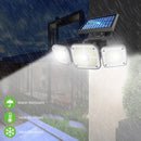 LED Wall-Mounted Solar 3 Head Motion Sensor Garden Outdoor Light (186LED) Newly