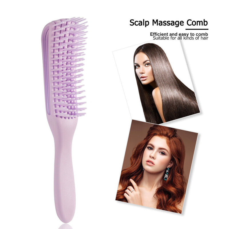 Detangling Hair Scalp Massage Comb Wet Curly Styling Hairbrush(Purple) Newly