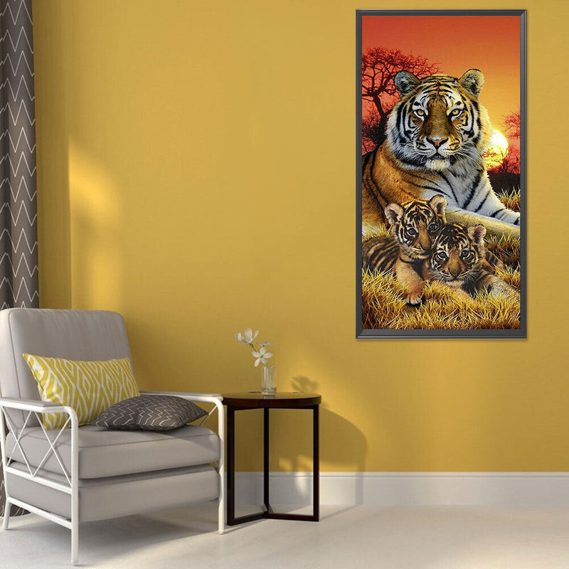 Siberian Tiger DIY Diamond Painting Kits Full Round Drill Home Wall Decor