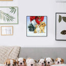 DIY Cat and Puppy Oil Paint by Numbers Kit Drawing on Canvas Pictures Home De