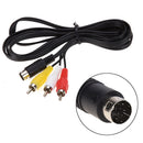 3RCA 1.8 m 9 pin Audio Video AV Cable for Sega Genesis 2 or 3 UK