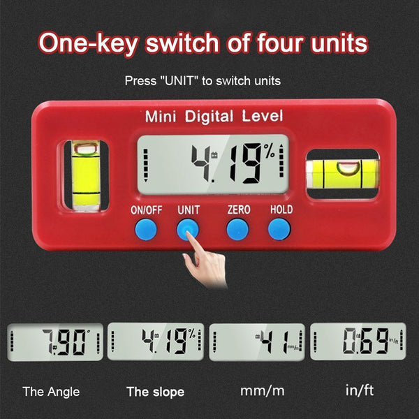 Display Angle Measuring Finder Protractor Inclinometer Water Proof Level Box