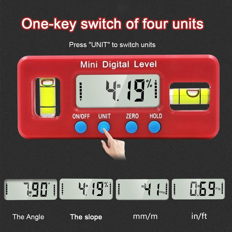 Display Angle Measuring Finder Protractor Inclinometer Water Proof Level Box