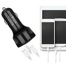 Smart Phone QC 3.0 Universal Fast Charging Car Charger LED Display 3-Port USB