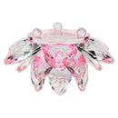 Feng Shui Crystal Lotus Flower Crafts Paperweight Ornament Gift Home Party Decor