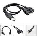 USB 2.0 A Male To 2 Dual USB Female Jack Y-Splitter Adapter Cord Hub Hot Z8Z4
