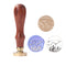 25mm Round Shaped Fire Lacquer Sealing Wax with Handle Brass Copper Animal Stamp