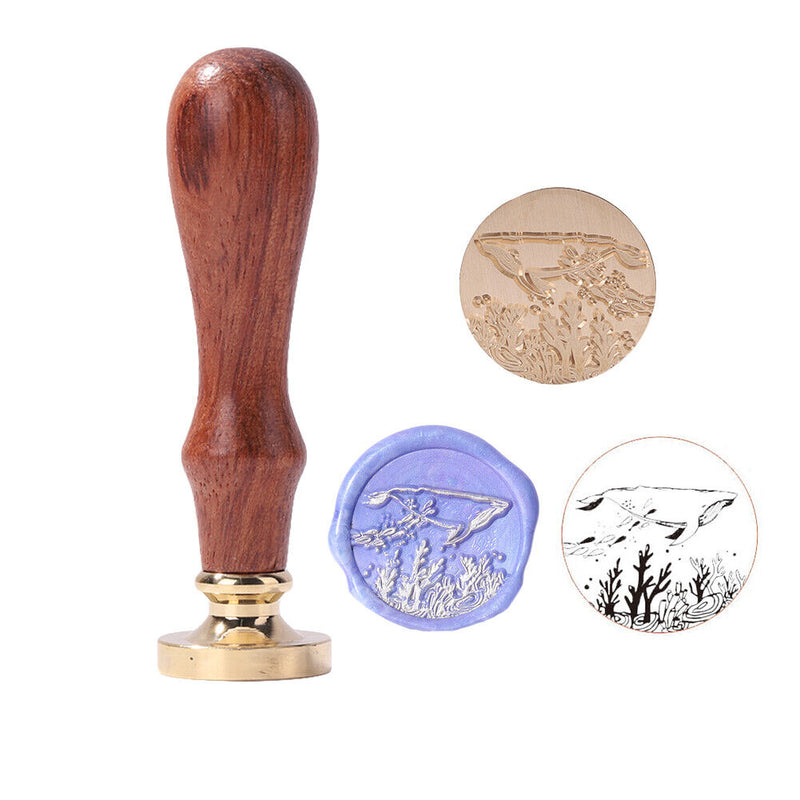 25mm Round Shaped Fire Lacquer Sealing Wax with Handle Brass Copper Animal Stamp