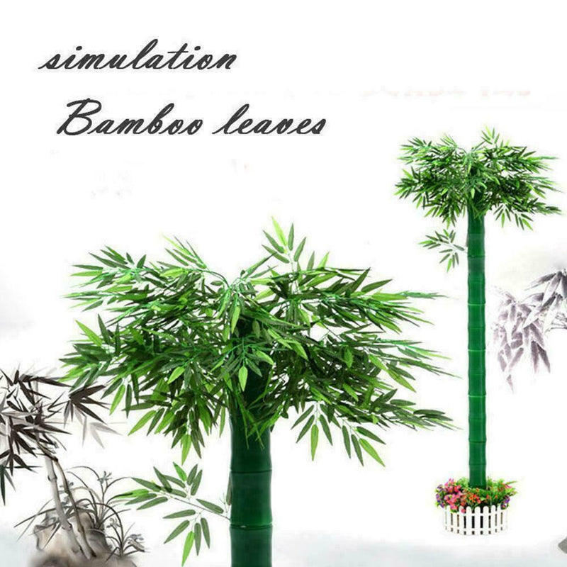 Artificial Tree Leaf Branch Green Plants Indoor Outdoor Decor H4Y4