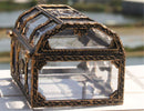 Plastic Gem Transparent Jewelry Storage Organizer Container Pirate Treasure Box