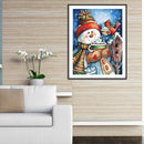 5D DIY Cartoon Snowman Full Round Drill Diamond Painting Kit Artwork Craft