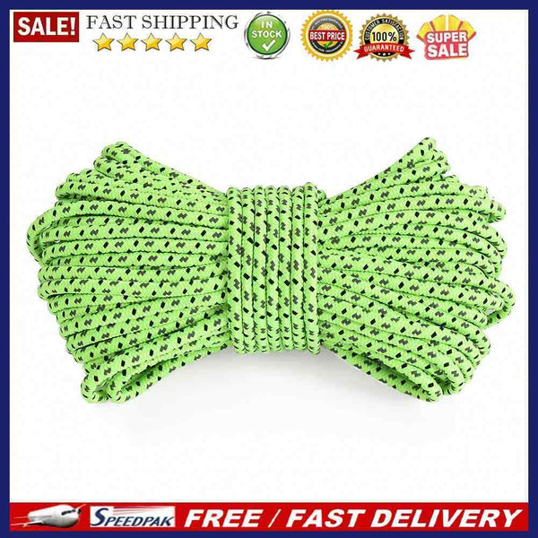 10m/roll Reflective Umbrella Tent Cable Outdoor Camp Hiking Climbing Wind R