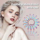 Telephone Wire Elastic Hairbands Women Ponytail Holder Hair Ties (White)