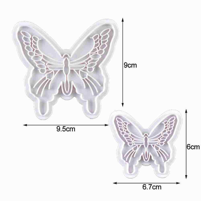 2021 Butterfly Flower Plunger Fondant Stamp Cookie Cake Decorate Goo Cutter Z9Q7