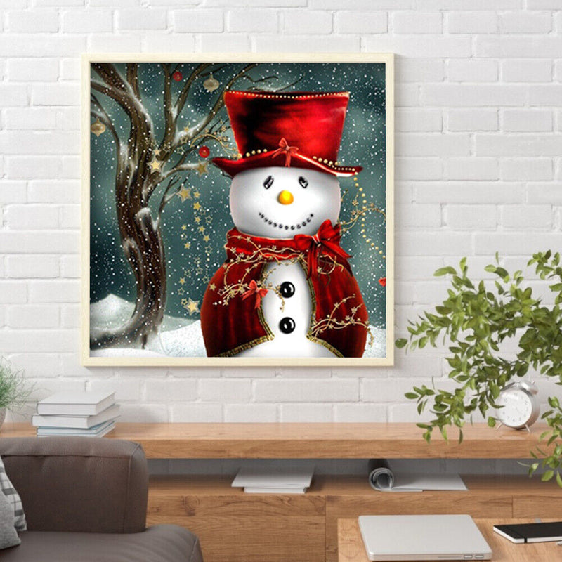 Diamond Painting Snowman Full Round Diamond Crystal Diamond Rhinestone Pict