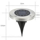 8x12LED Solar Buried Light Waterproof Outdoor Lawn Ground Lamp (Warm White)