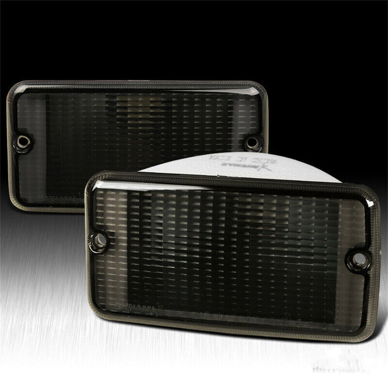 For Jeep 1997-2006 Wrangler TJ Smoke Tinted Front Signal Parking Lights Pair