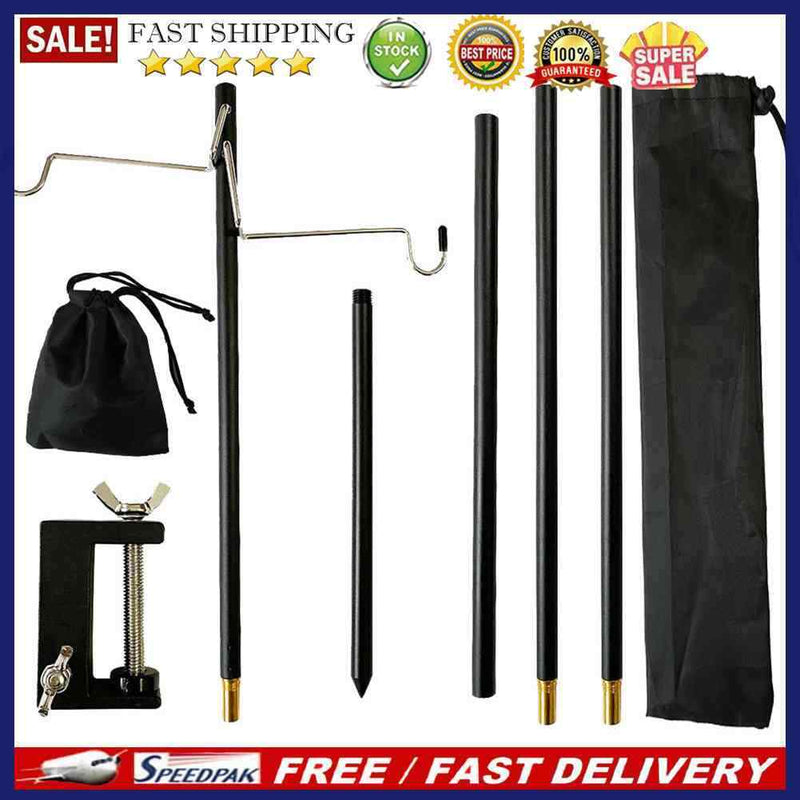 Outdoor Camping Lamp Bracket Portable Storage Hanging Hook Light Holder Sta