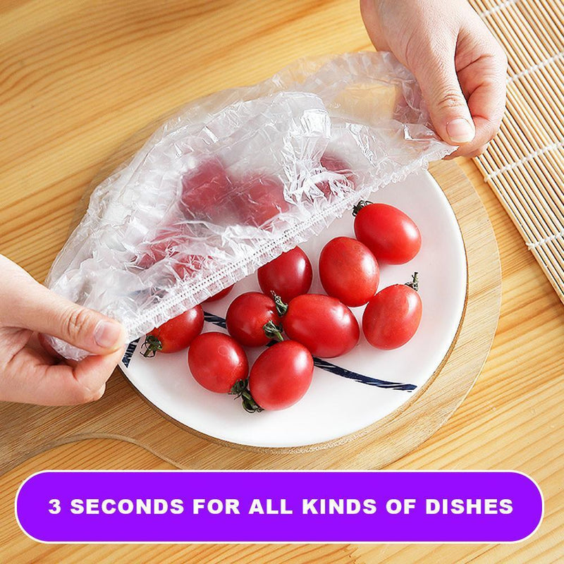 100pcs Cling Film Food Grade Disposable Fruit Thick Elastic Cling Film Bag