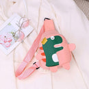 Kids Chest Bag Cute Fanny Cartoon Cross-body Money Pouch (Pink Dinosaur)