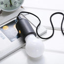 LED Hanging Light Bulb Battery Powered Colorful Pull Cord Bulbs (Black) Newly
