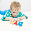 Geometric Hand Grabbing Board Wooden Jigsaw Children Educational Toys (B) Newly