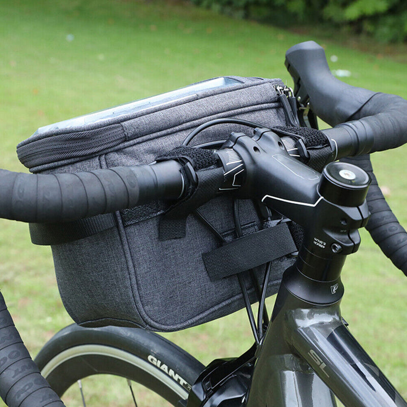Mountain Bike Carrier Pouch Bicycle Front Handlebar Touch Screen Pannier Bags