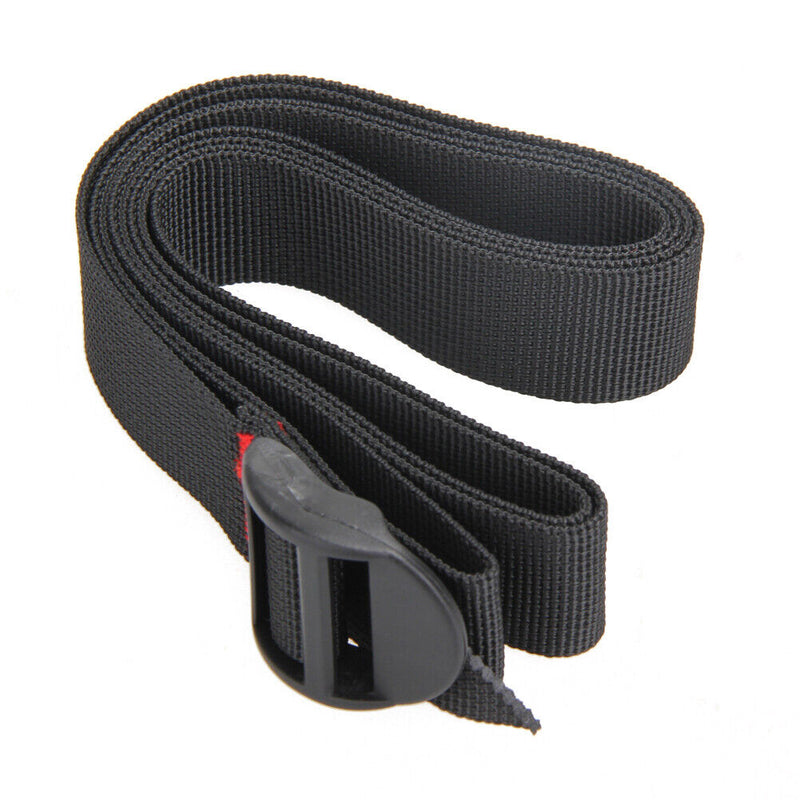 Black Nylon Cargo Tie Down Luggage Lash Belt Work Load 125kg Strap Approx