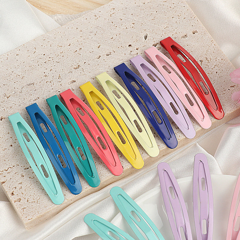 Women Girls Metal 2.4" Snap Hair Clips Hair Accessories Barrettes Hairpins