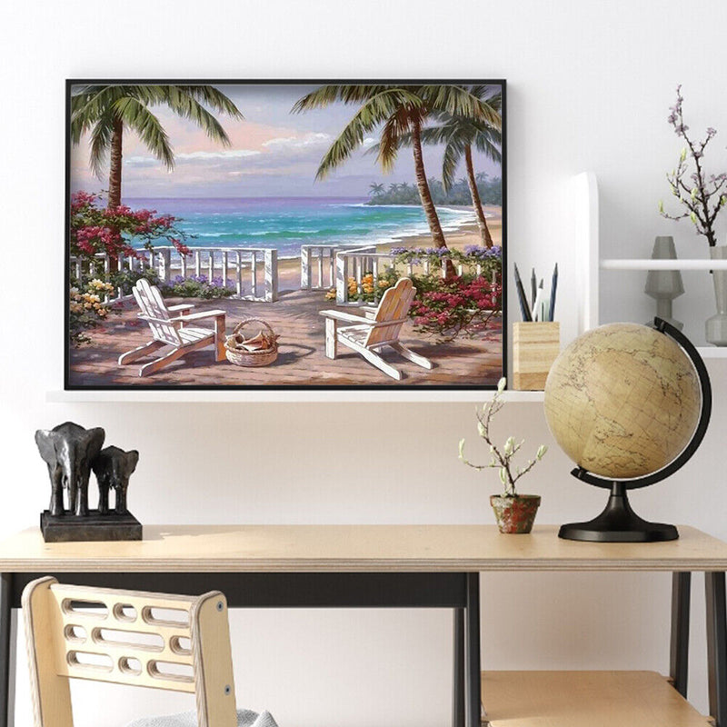 5D Diamond Painting DIY Beach Scenery Pictures Kits Full Drill Art Home Craft