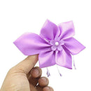 3" Purple BOWS HAIR RIBBON BOW GIRLS KIDS ALLIGATOR HAIRPIN CLIPS HOT X9N6 E6B4