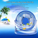 Mini USB Desk Fan Super Quiet Portable Cooling Air Cooler For Computer Laptop