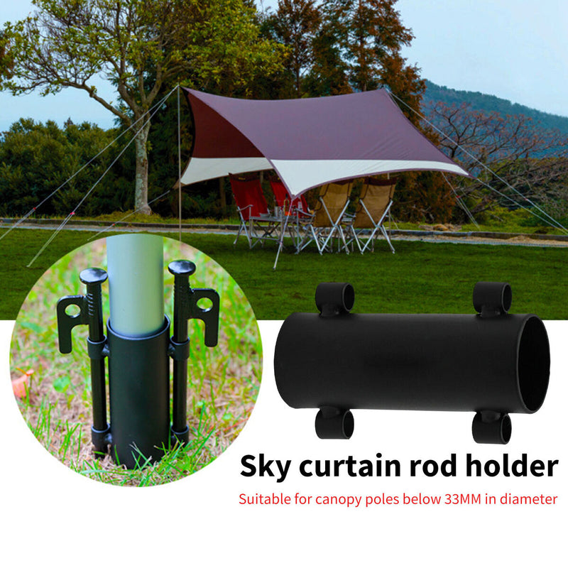 Canopy Tarp Poles Fixed Tube Iron Awning Rod Holder Support for Outdoor Cam