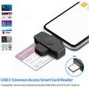 USB Type c Smart Card Reader memory ID Bank EMV electronic DNIE dni citizen sim