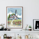 Lighthouse (2) Partial Cross Stitch 14CT Cotton Thread Printed Embroidery Kits