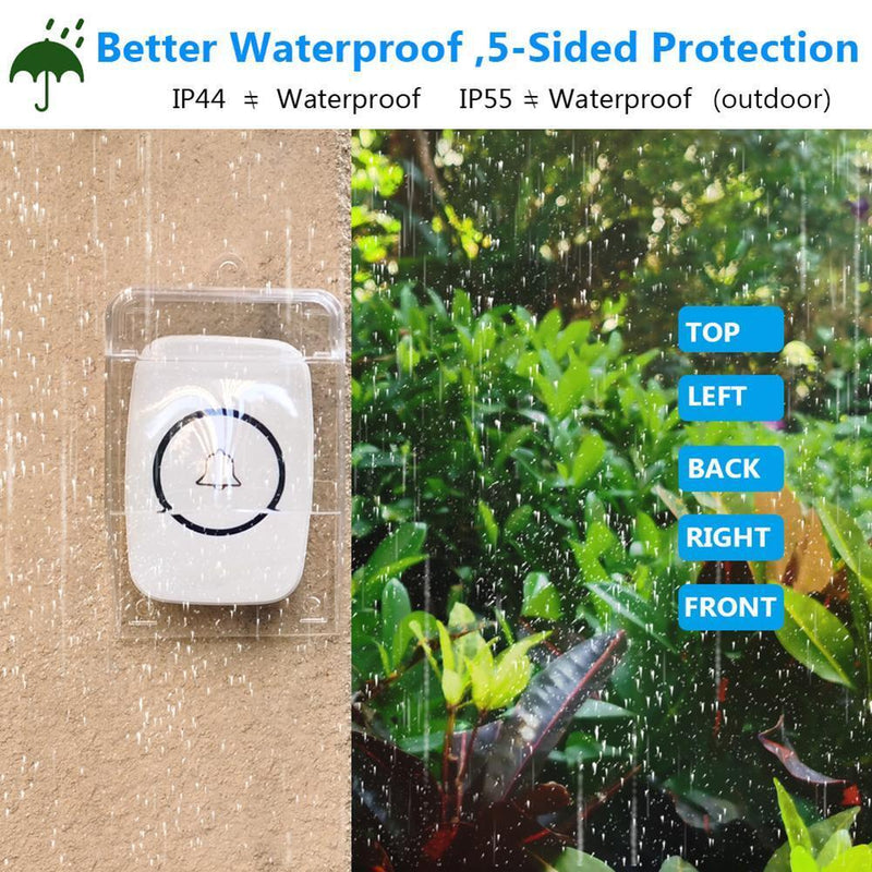 Transparent Waterproof Cover for Wireless Doorbell Home Door Bell Chime