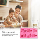 Silicone Cake Molds 6-Cavity Cartoon Pacifier Foot Mould DIY Baking Tray