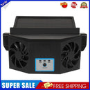 Solar/USB Charging Car Exhaust Fan Air Vent Conditioner Cooler Fans (Black)