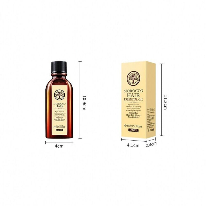 60ML Hair Care Moroccan Pure Argan Oil Hair Essential Oil for Dry Hair Types