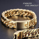 20cm Metal Bracelet Men Hip Hop Electroplated Chain Bracelet Streetwear Jewel