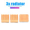 3pcs Copper Heatsinks Motherboard Memory Chip Cooling Fin Kit for RPi 3B+/3B/2B