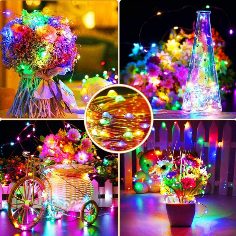 Year Christmas Fairy LED Decorative Light Outdoor String Lights Garland Lamp