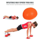 Inflatable Half Sphere Yoga Balls Massage Trainer Balancing Ball (Orange)