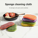 2 Sided Sponge Cleaning Cloth Kitchenware Pan Dish Scouring Pad Kitchen Gad
