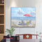 Frameless Oil Paint By Numbers Beach Scenery DIY Canvas Picture Craft Kit